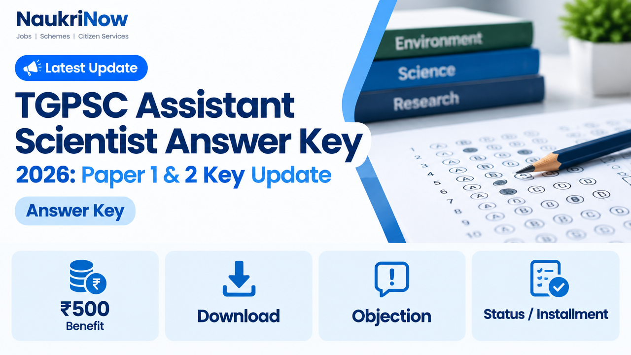 TGPSC Assistant Scientist Answer Key – NaukriNow featured poster