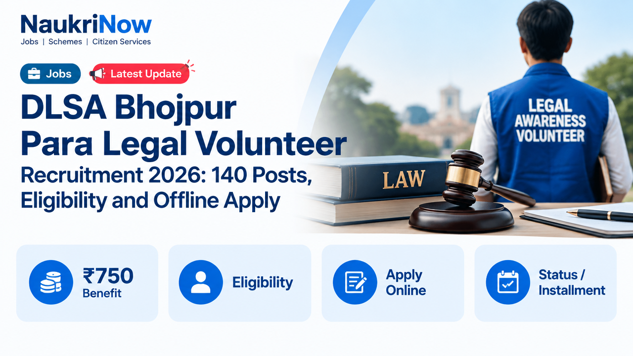 DLSA Bhojpur Para Legal Volunteer – NaukriNow featured poster