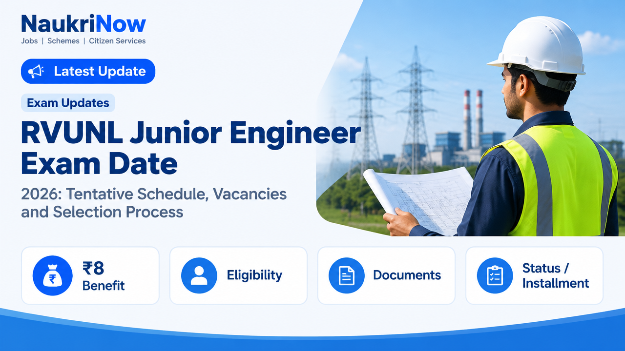 RVUNL Junior Engineer Exam Date – NaukriNow featured poster