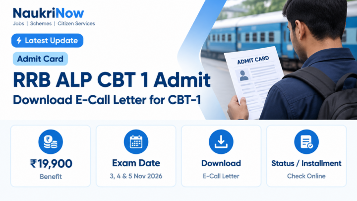 RRB ALP CBT 1 Admit – NaukriNow featured poster