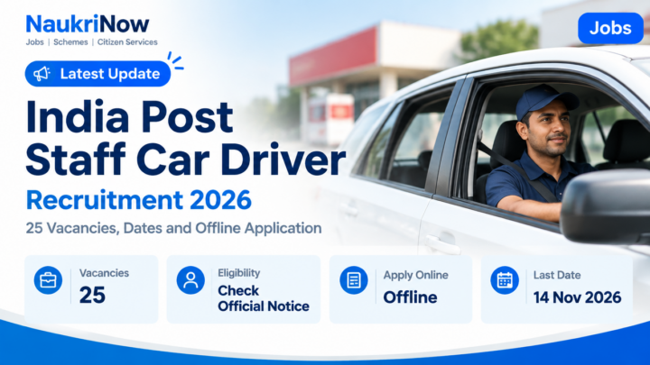 India Post Staff Car Driver – NaukriNow featured poster