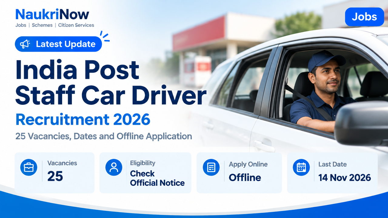 India Post Staff Car Driver – NaukriNow featured poster