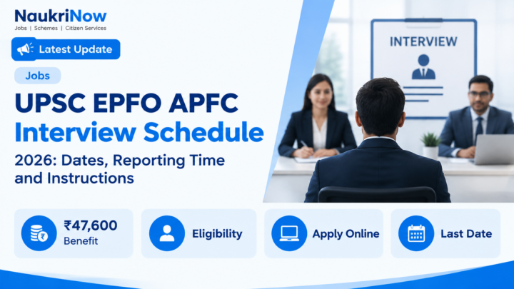 UPSC EPFO APFC Interview Schedule – NaukriNow featured poster