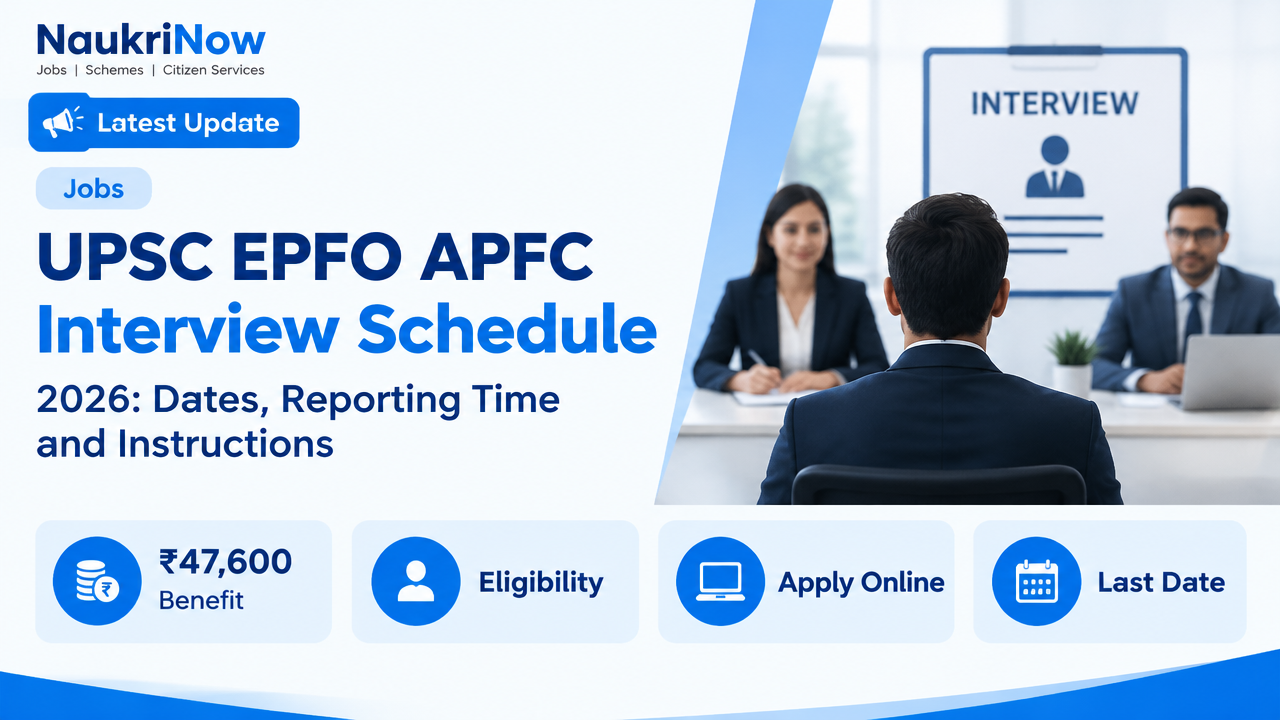 UPSC EPFO APFC Interview Schedule – NaukriNow featured poster