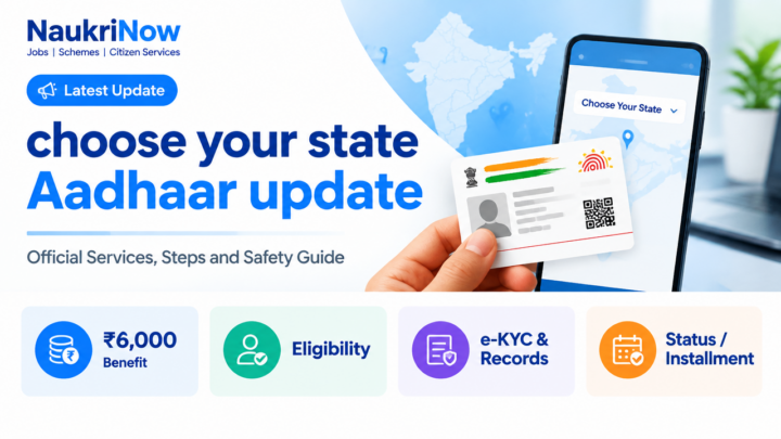 choose your state Aadhaar update – NaukriNow featured poster