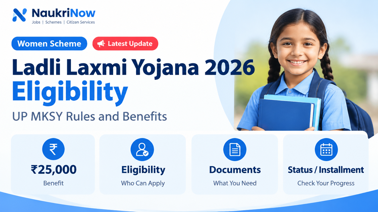 Ladli Laxmi Yojana 2026 Eligibility – NaukriNow featured poster