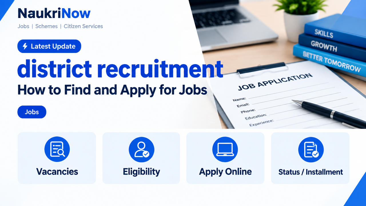 district recruitment – NaukriNow featured poster