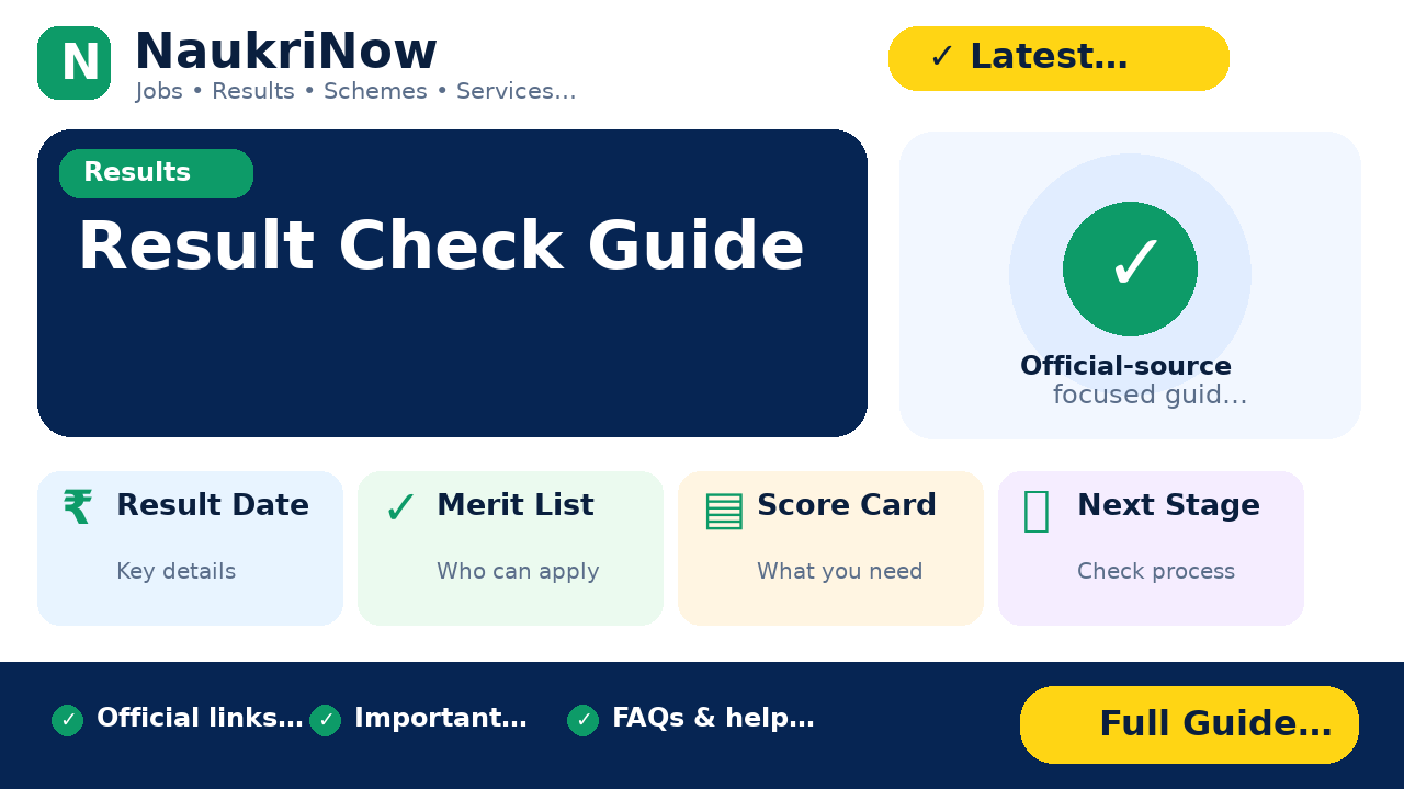 Result Check Guide