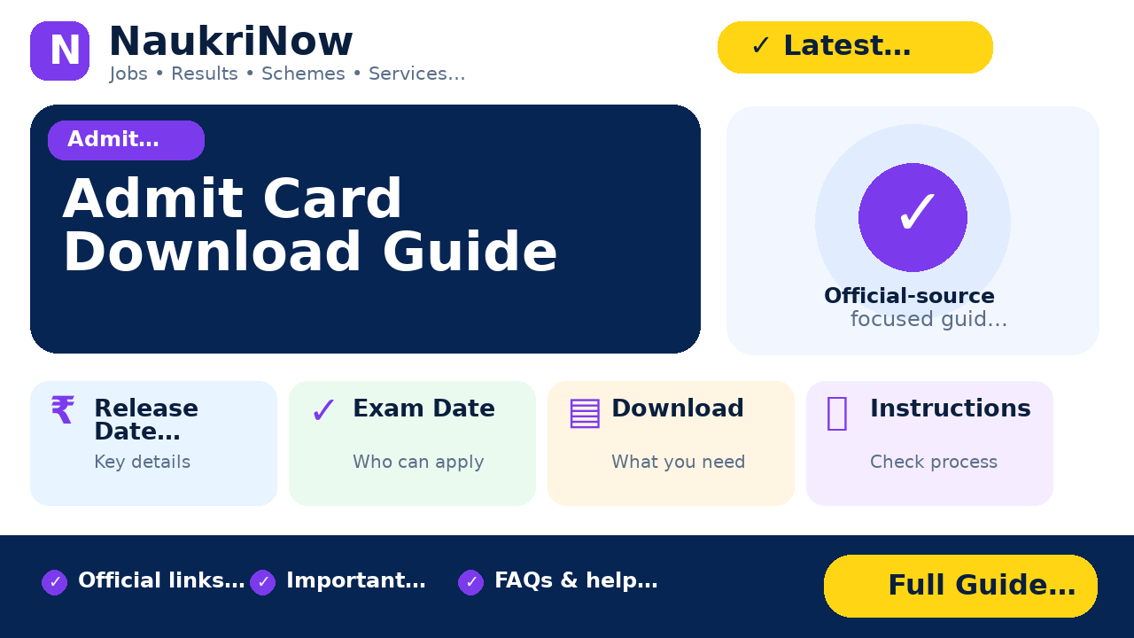 Admit Card Download Guide – NaukriNow featured poster