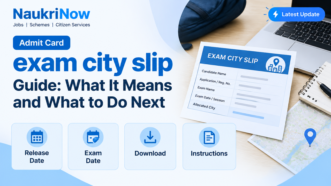exam city slip – NaukriNow featured poster