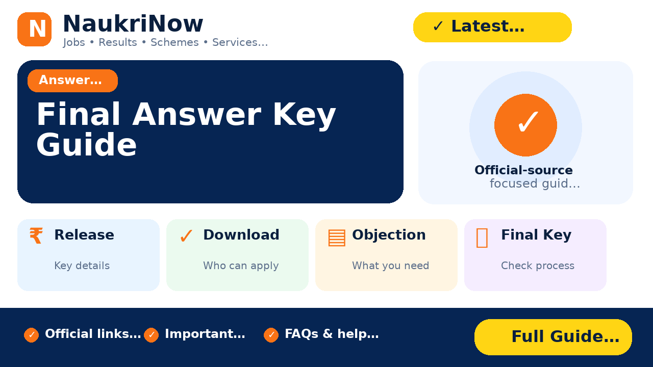 Final Answer Key Guide
