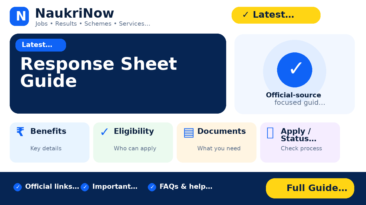 Response Sheet Guide