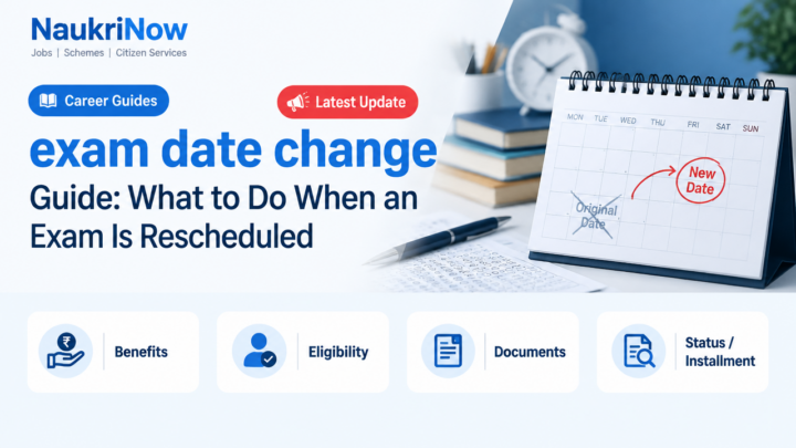 exam date change – NaukriNow featured poster