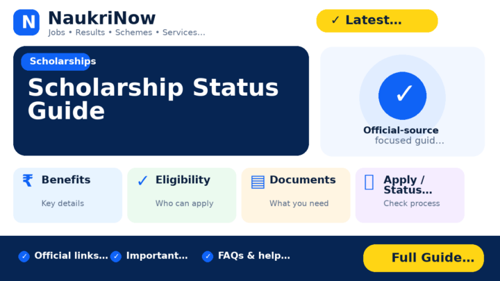 Scholarship Status Guide – NaukriNow featured poster