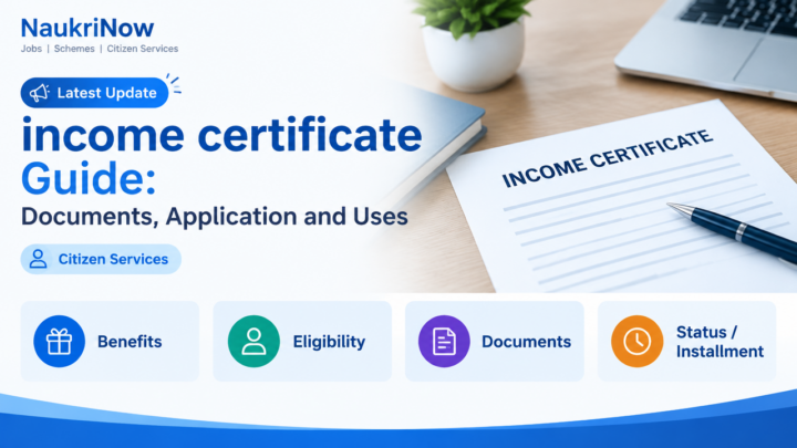 income certificate – NaukriNow featured poster