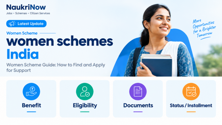 women schemes India – NaukriNow featured poster