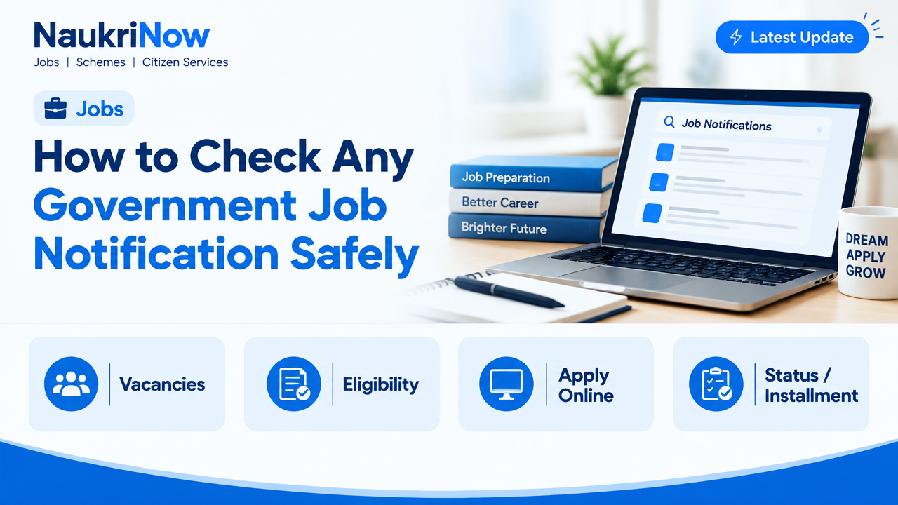 How to Check Any Government Job Notification Safely – NaukriNow featured poster