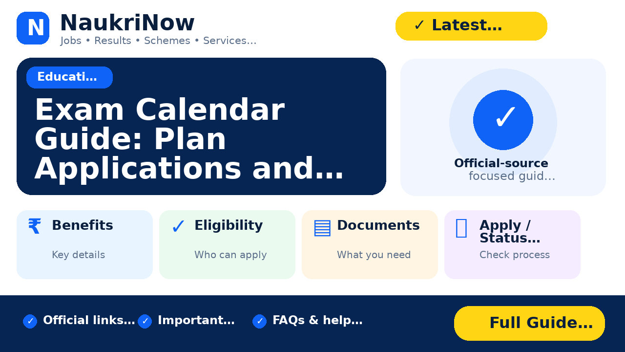 Exam Calendar Guide: How to Track Important Dates – NaukriNow featured poster