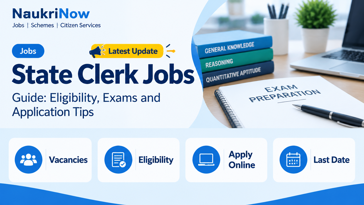 State Clerk Jobs – NaukriNow featured poster