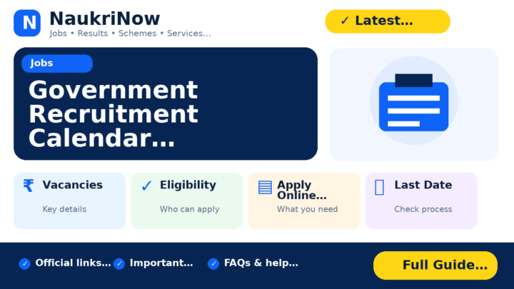 Government Recruitment Calendar – NaukriNow featured guide