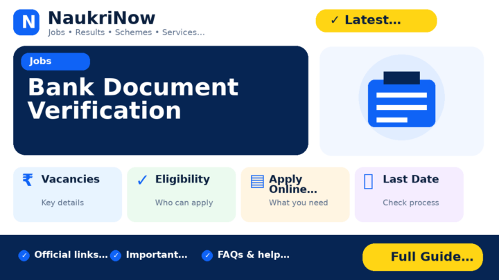 Bank Document Verification – NaukriNow featured poster