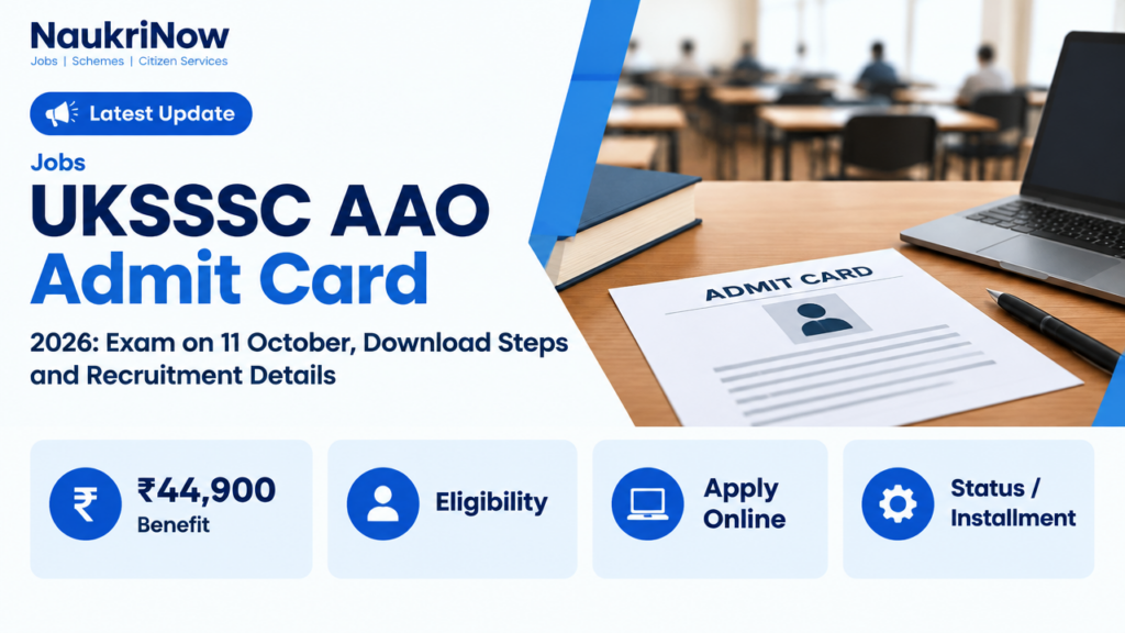 UKSSSC AAO Admit Card – NaukriNow featured guide