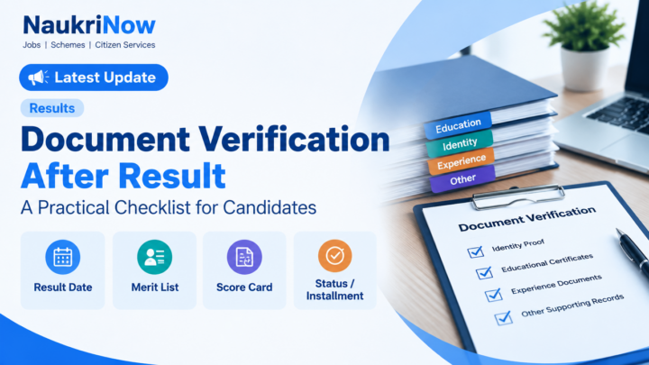 Document Verification After Result – NaukriNow featured poster