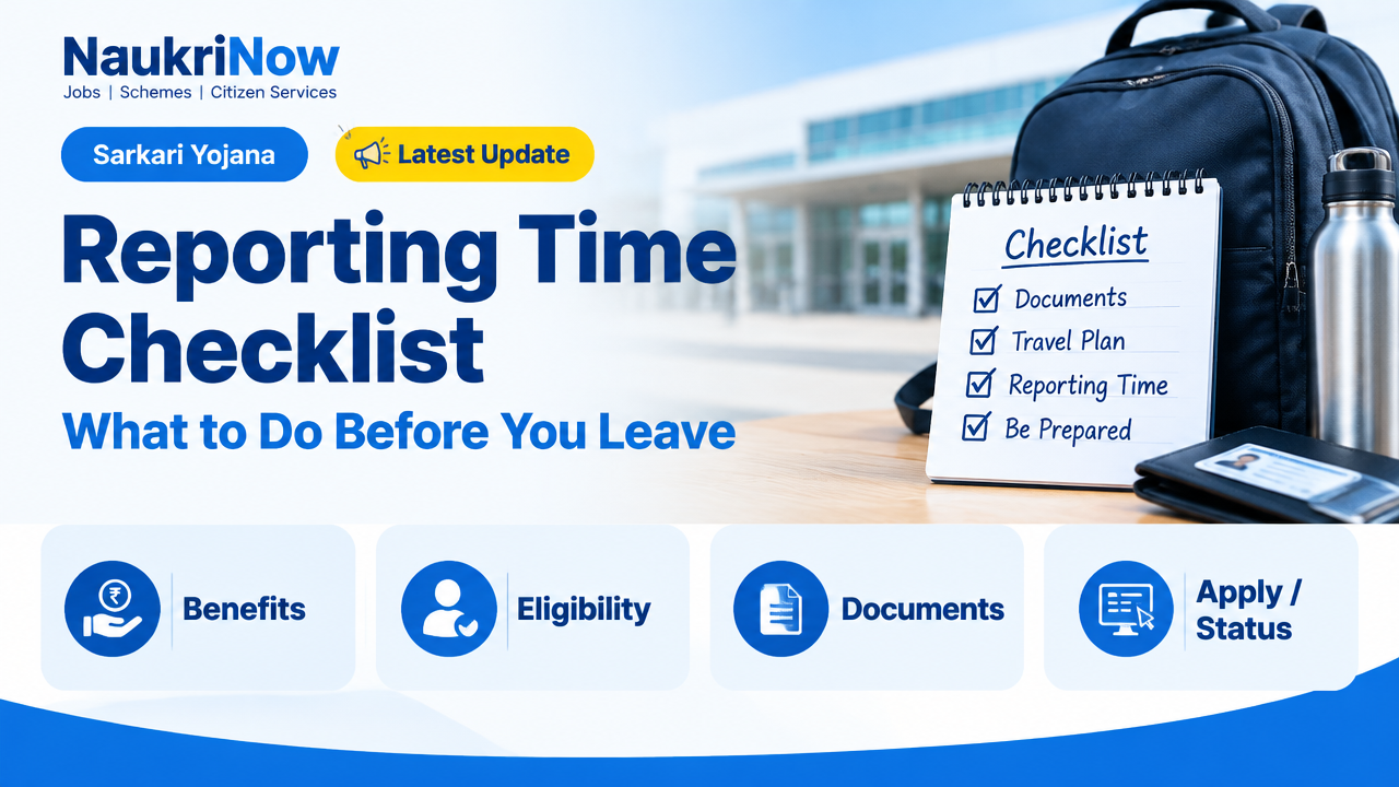Reporting Time Checklist – NaukriNow featured poster
