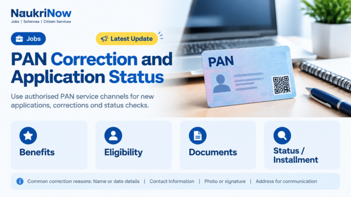 PAN Correction and Application Status – NaukriNow featured poster