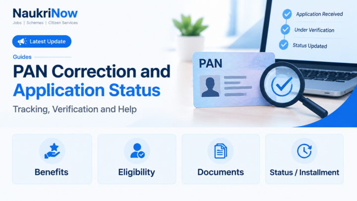 PAN Correction and Application Status – NaukriNow featured poster