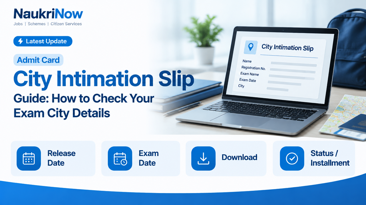 City Intimation Slip – NaukriNow featured poster