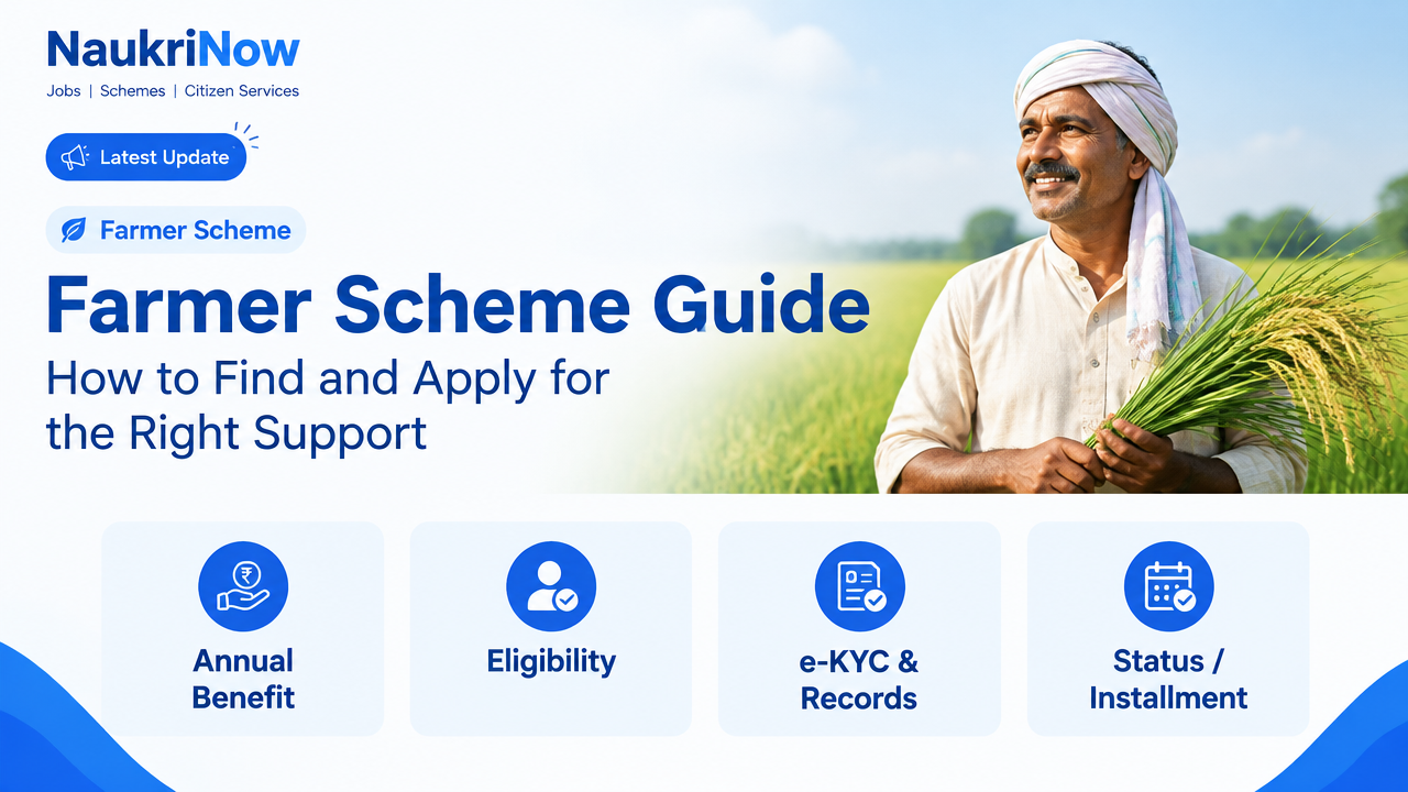 Farmer Scheme Guide – NaukriNow featured poster