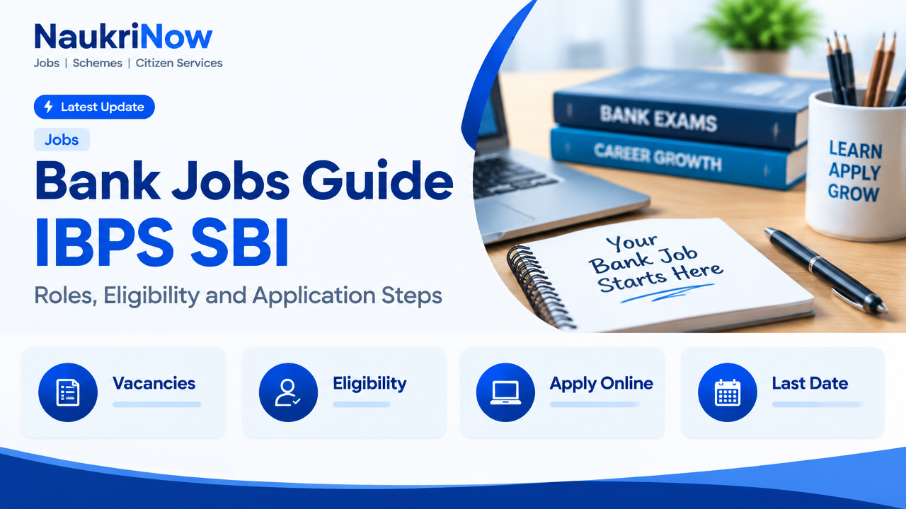 Bank Jobs Guide IBPS SBI – NaukriNow featured poster