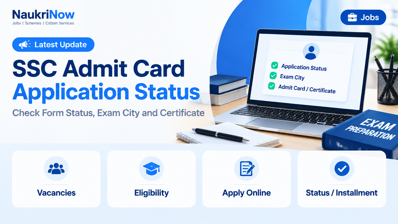 SSC Admit Card Application Status – NaukriNow featured poster