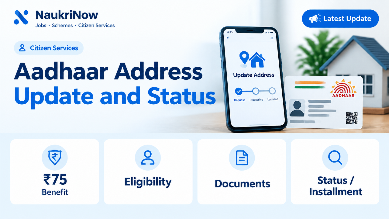 Aadhaar Address Update and Status – NaukriNow featured poster