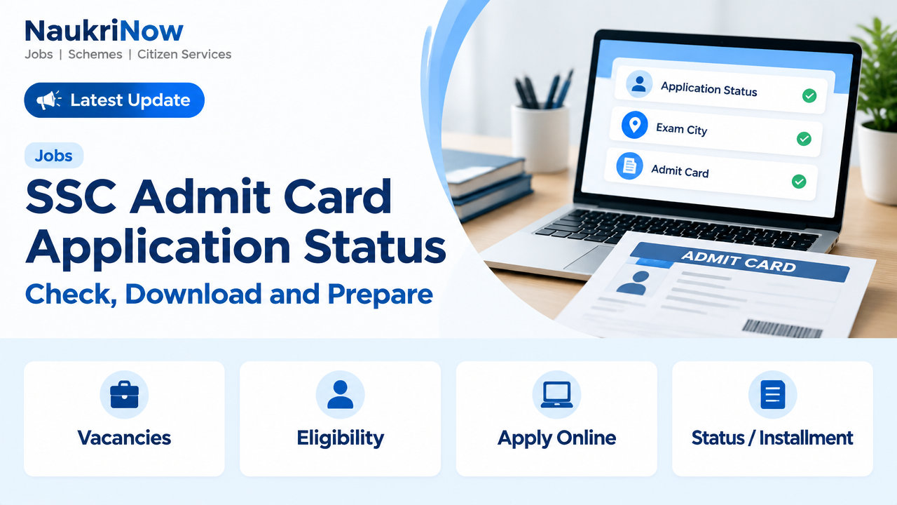 SSC Admit Card Application Status – NaukriNow featured poster