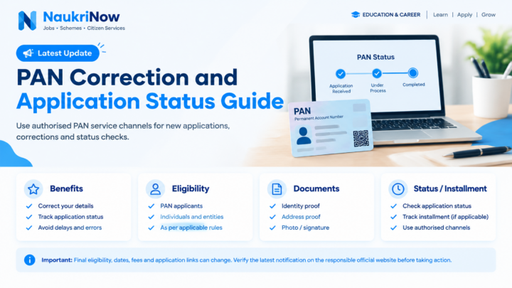 PAN Correction and Application Status Guide
