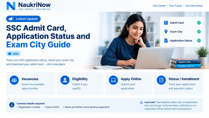 SSC Admit Card, Application Status and Exam City Guide