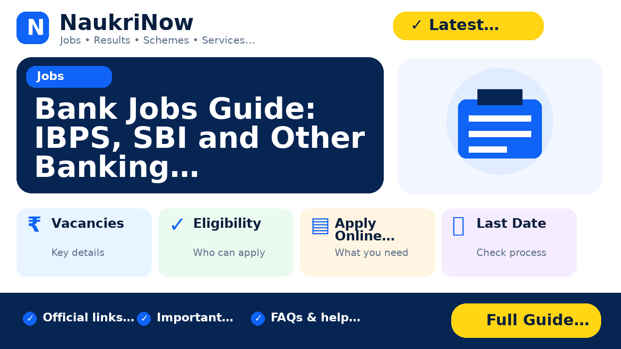 Bank Jobs Guide: IBPS, SBI and Other Banking Recruitment