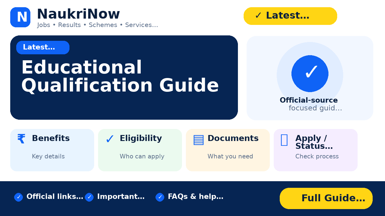 Educational Qualification Guide