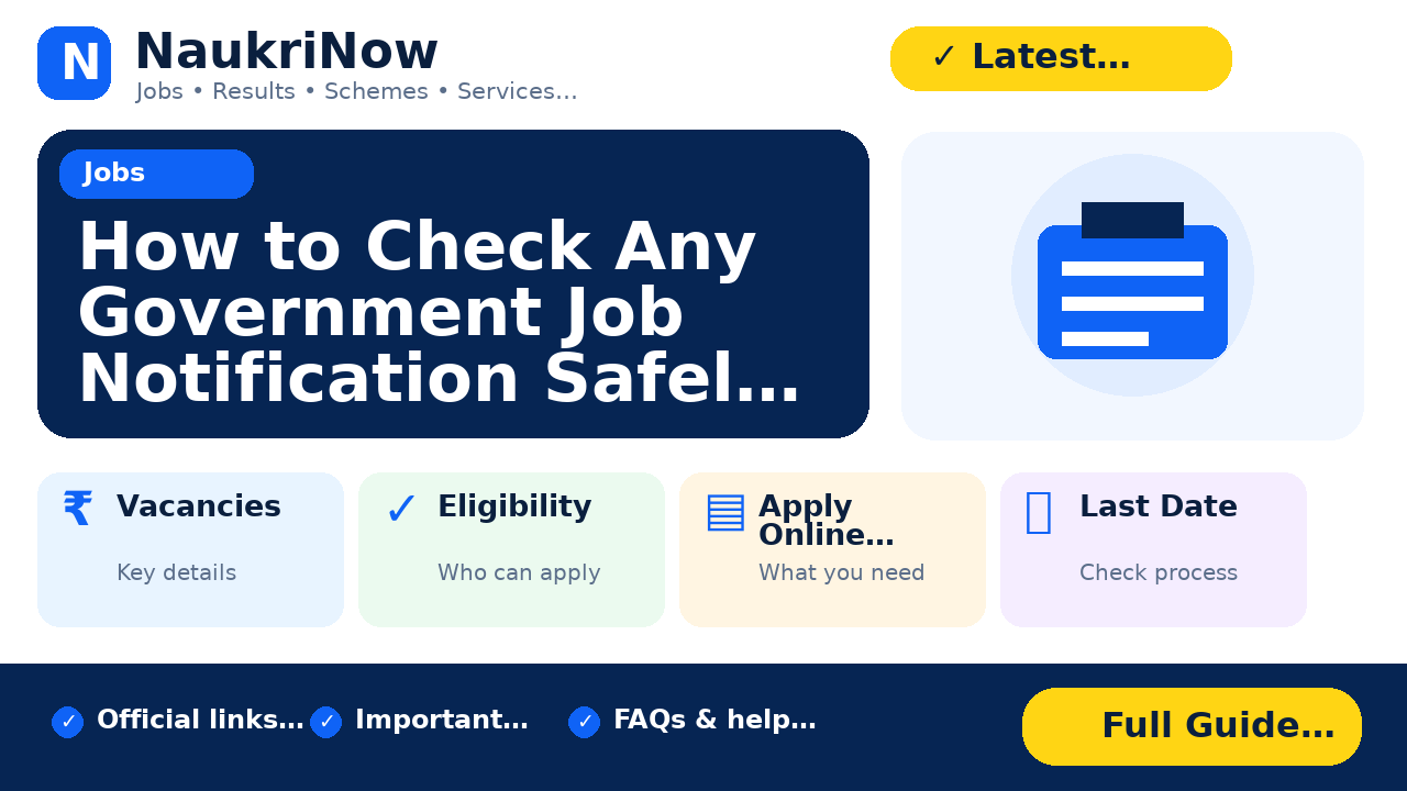 How to Check Any Government Job Notification Safely