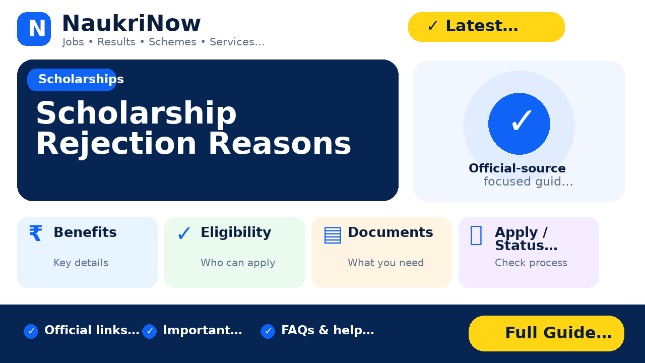 Scholarship Rejection Reasons
