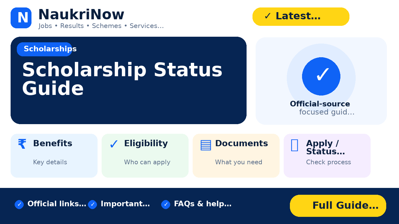 Scholarship Status Guide