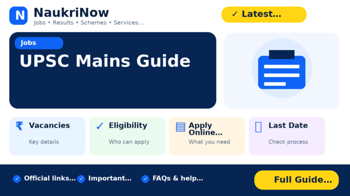 UPSC Mains Guide